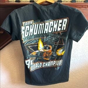 Gildan Adult Size Small Tony Schumacher 8X Champion Black T-Shirt Racing Graphic